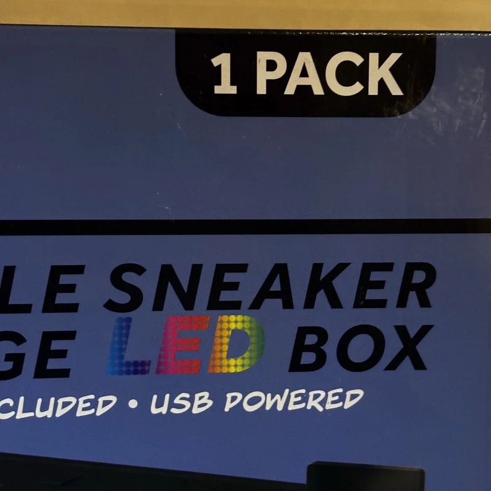 Kicks & Co Stackable Sneaker Storage LED Box USB Powered Remote Fits Up To 13.5